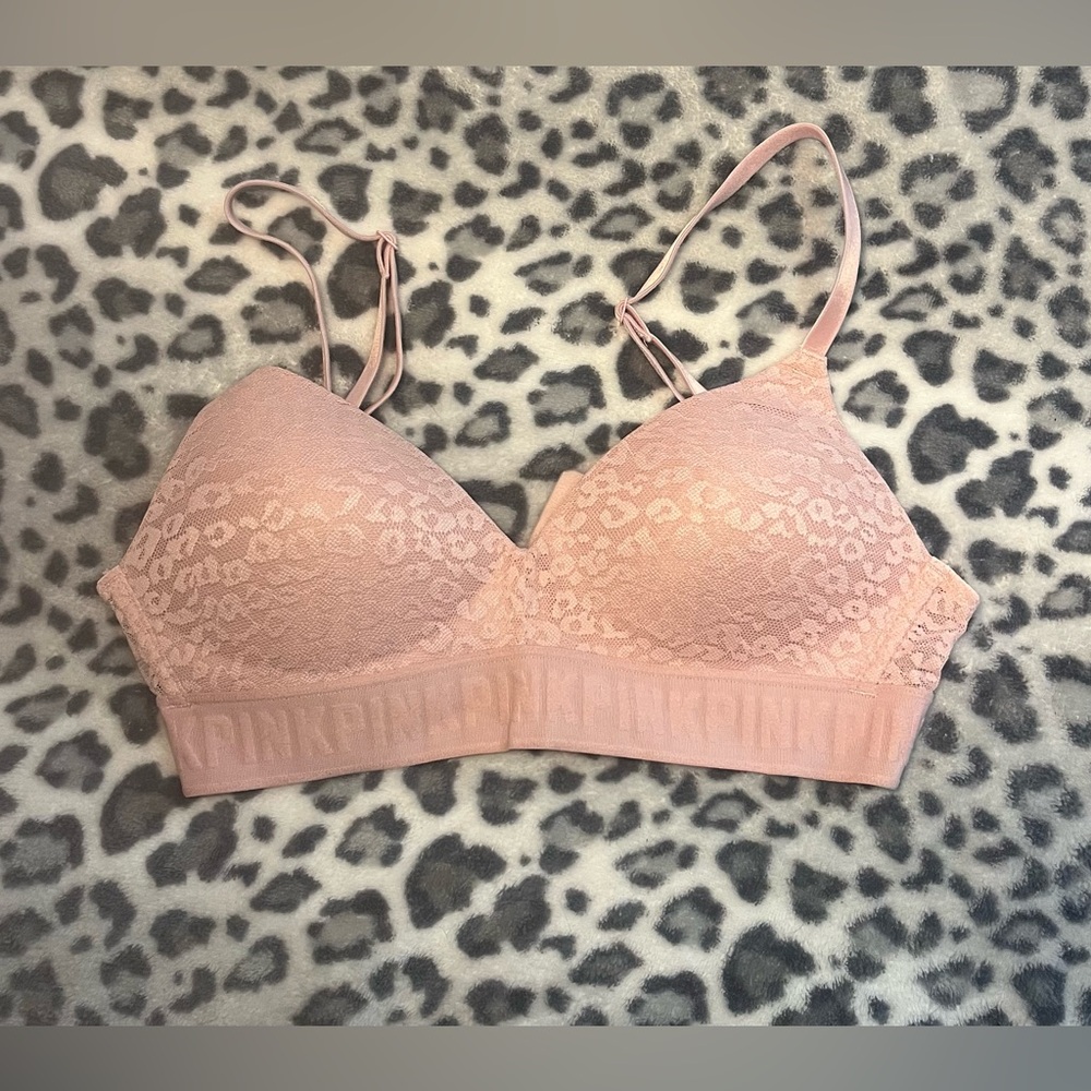 Victoria's Secret Pink Wear Everywhere Bra Pink Lace 32 B
